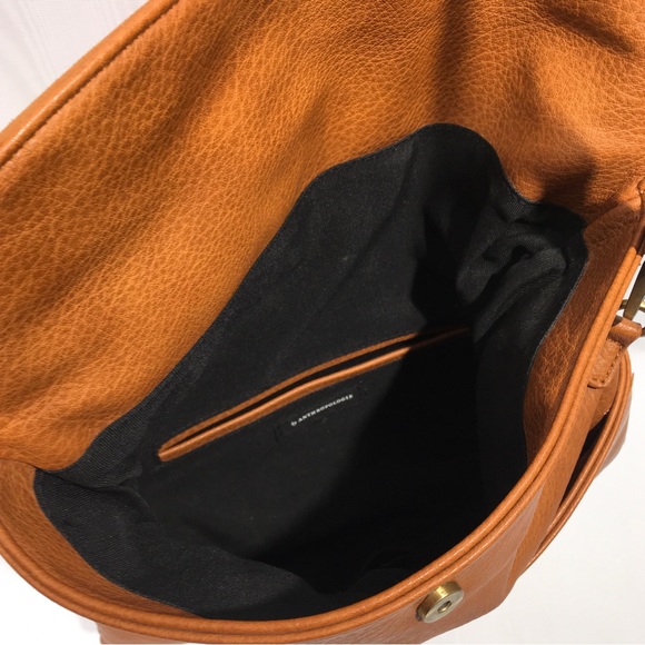 ANTHROPOLOGIE Brown Crossbody Clutch Faux Leather Bag - Picture 3 of 12